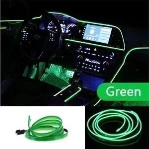 Car Led RGB Ambient Light Strip 1/3/5M Control USB Fiber Optic Neon Lamp Auto Interior Led Decoration Lights