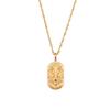 E.B.belle Trendy Personality Square Stainless steel Pendant Embossment 12 Constellation Sign PVD Gold-plating Necklace For Women