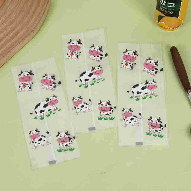 50 шт./компл. мультяшные пакеты для мороженого пищевого класса одноразовые пластиковые пакеты для мороженого замораживание лакомства хранение прозрачный лед эскимо