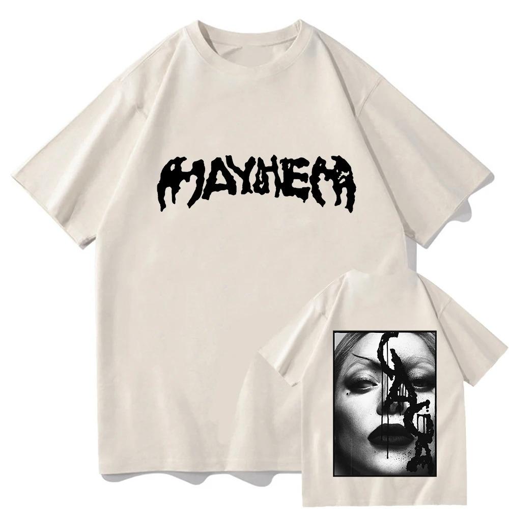 The MAYHEM Ball Tour 2026 TShirt Lady Gaga Singer Graphic Tshirts Fashion Short Sleeve Summer T Shirt Cotton Women Tees Y2K