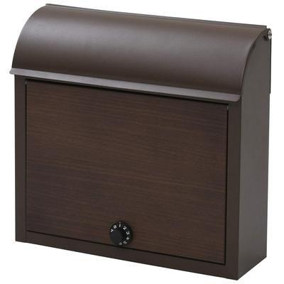 Gardenmaster WP1603D (DBR/DWD) Настенный почтовый ящик с кодовым замком, 38 см шириной x 12 см глубиной x 37 см высотой (Почтовый ящик/Коробка для доставки), Темно-коричневый/Орех