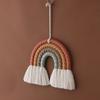 Rainbow Wall Hanging Ornament Handmade Weaving Macrame Home Decoration for Nursery Kids Room