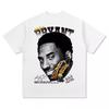 200G Cotton T-shirt Street Hip-hop Trendy Brand Retro Printing Heavy Weight Round Neck Short Sleeve Top
