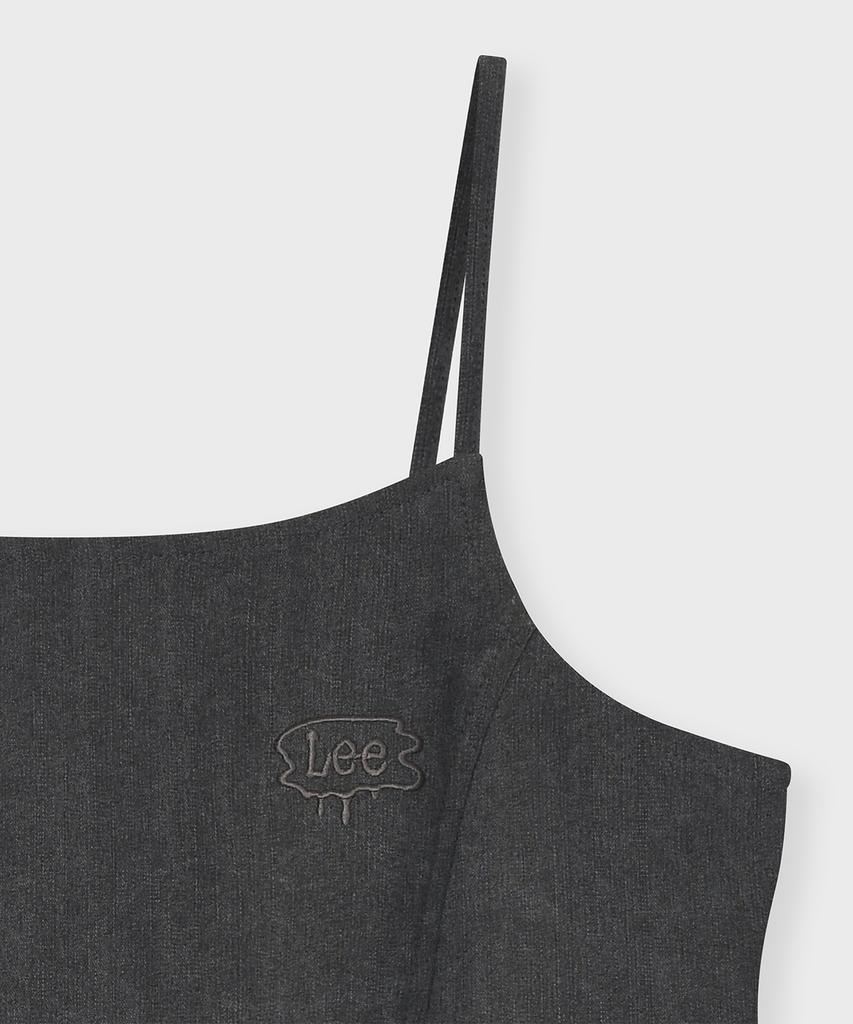 Pallet [Fallett X Lee] Long Slit Denim Dress Charcoal