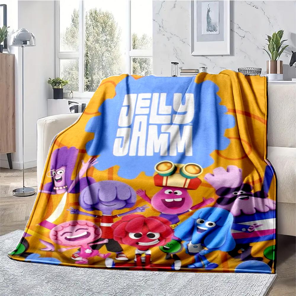 Jelly Jamm Theme Printed Blanket - Perfect for Couch, Bed, Travel & Outdoor Use | Machine Washable, Cozy & Durable.