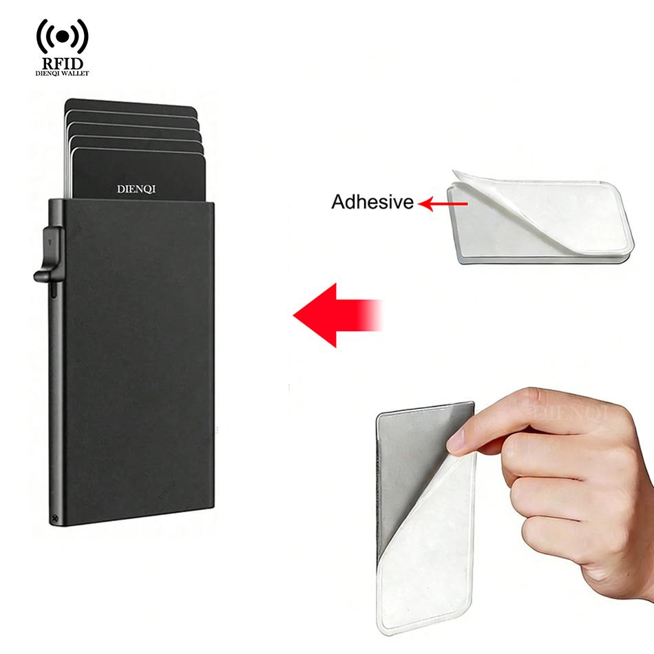 Защита от кражи Картхолдер Минималистичный Умный кошелек RFID Защита Алюминиевый Металлический Ящик Чехол-держатель для карт Porte Carte