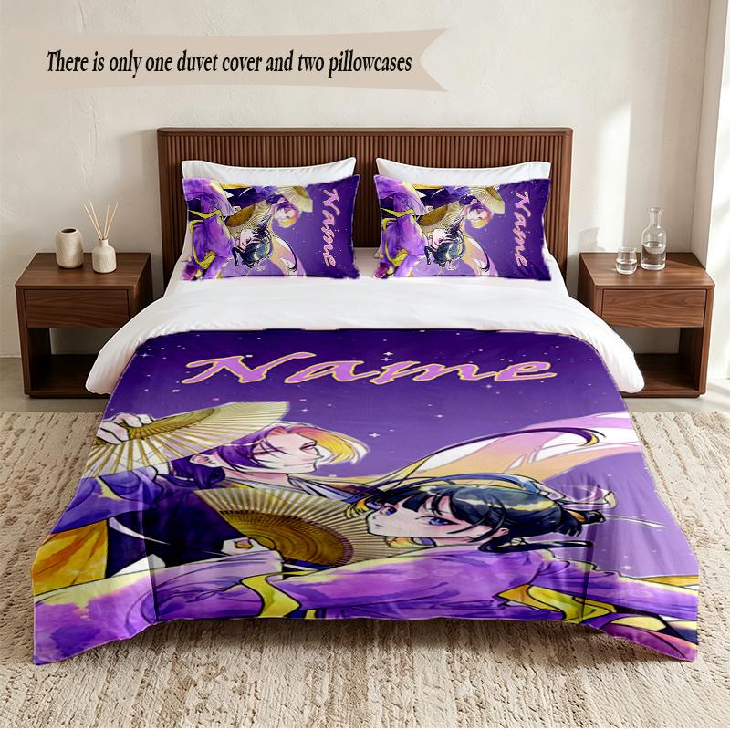 The Apothecary Diaries Personalized Custom Name 3‑Piece Bedding Set Soft Duvet Cover Set For Bedroom Home Decor