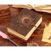 Кожаный журнал «Солнце и луна» антикварный ручной работы винтажный журнал гримуар