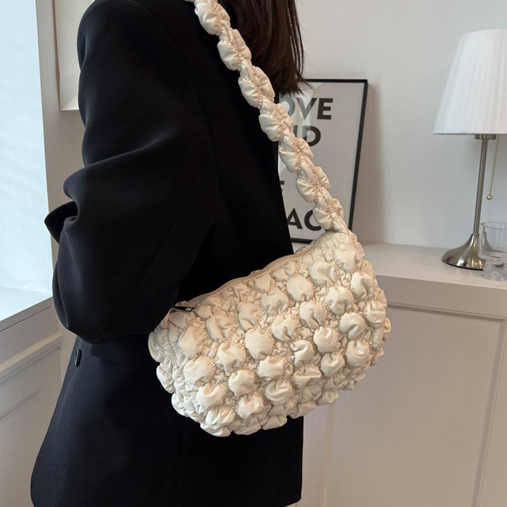 Нежная сумочка Плиссированная сумка-облако Сумка через плечо Сумка подмышкой Однотонная сумка-кошелек Подарок на День святого Валентина День матери