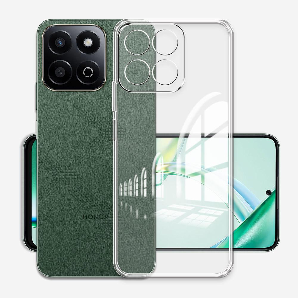 Чехол для Honor X7C Модный прозрачный мягкий силиконовый бампер Чехол для телефона для Honor 200 Smart Прозрачная противоударная задняя крышка Funda