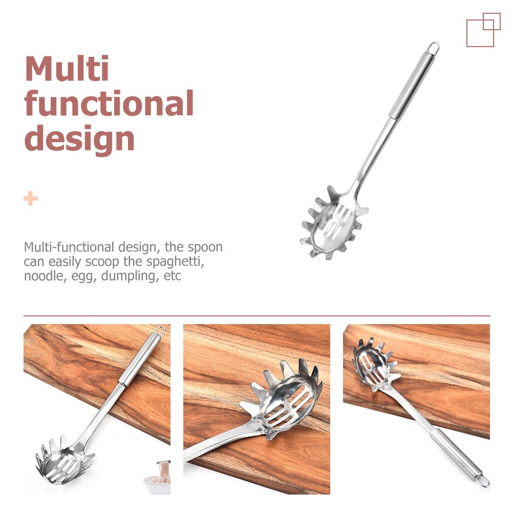 Spaghetti Spoon Noodle Stainless Kitchen Utensils Steel Server Cooking Portable Strain Italian Pasta