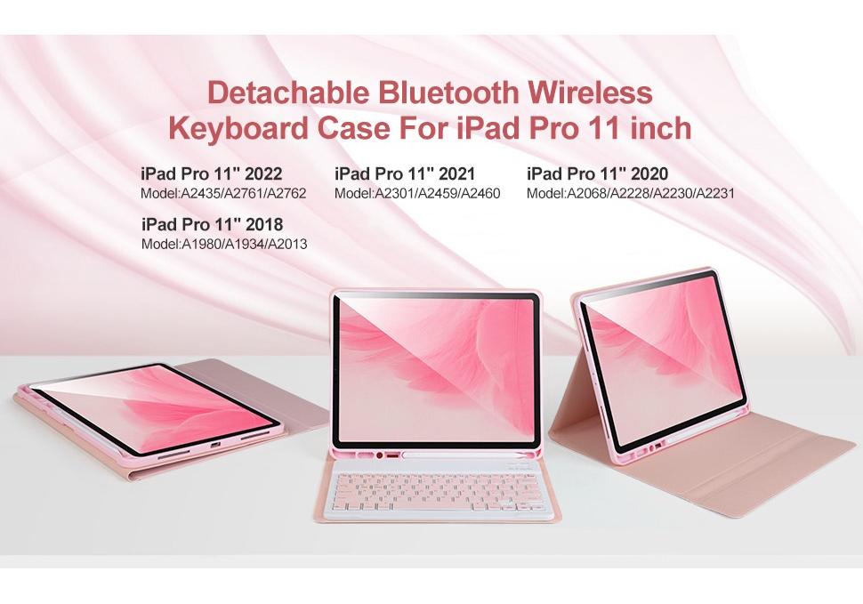 Кожаный чехол для iPad Pro 11" со съемной Bluetooth-клавиатурой и мышью - 10,9 дюйма
