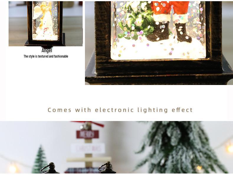 Christmas Santa Claus Crystal Lantern & Ornament