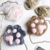Casual Cartoon Plush Cat Paw Bag Chain Girl Bag Hand-held Shoulder Bag Bags For Women