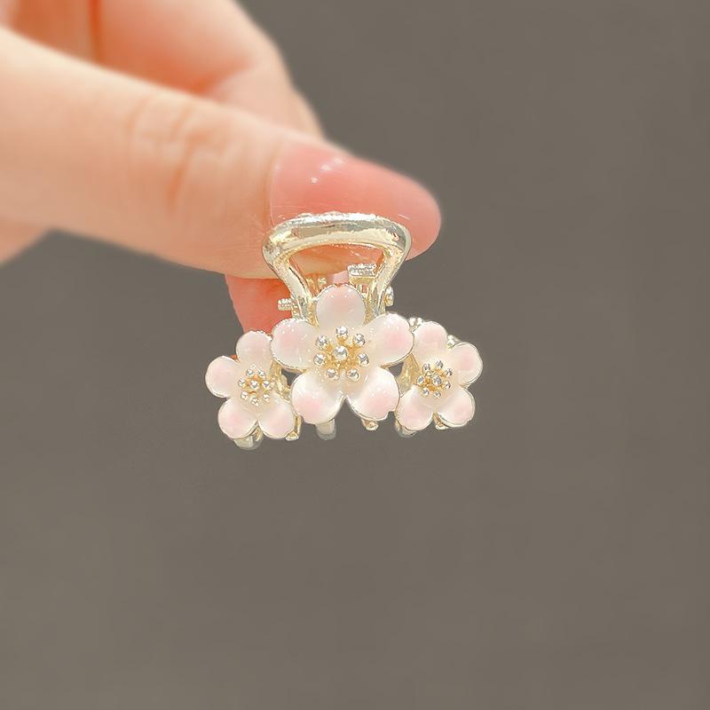 Маленькая заколка для волос Pearl Rhinaute, женская сетчатая заколка для знаменитостей, нежный высокий зажим для хвоста, корейская расширенная заколка для волос с боковым разрезом, головной убор