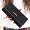 Classic Black Ladies Coin Purse Retro Trend PU Women Long Wallet Tri-fold Large Capacity Female Clutch Money Bag Notecase Wife Birthday Surprise Gift