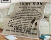 To My Son Blanket, Mother and Son Blanket, Family Throw Blanket, Mom Fleece Blanket, Blanket For Sons Blankets for Boys, Gift Blanket
