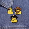 Очаровательная металлическая брошь с дизайном утки, забавная брошь-утенок, креативный значок-пин, идеально подходит для добавления нотки причудливости