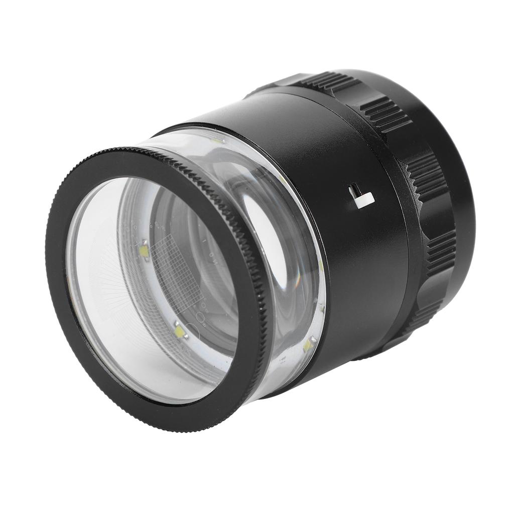 8LED 10-кратная лупа-лупа со шкалой регулируемой лупы высокого разрешения