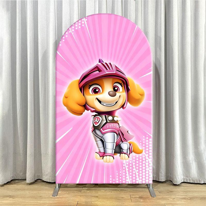 Arch Backdrop Cover Thick Fabric Custom Party Decoration Hero Character Red Blue Pink Birthday Event Decor Supplies