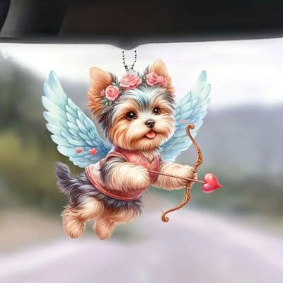 Автомобильная подвеска акриловая качающаяся собака легкое автомобильное зеркало подвесные аксессуары для салона автомобиля