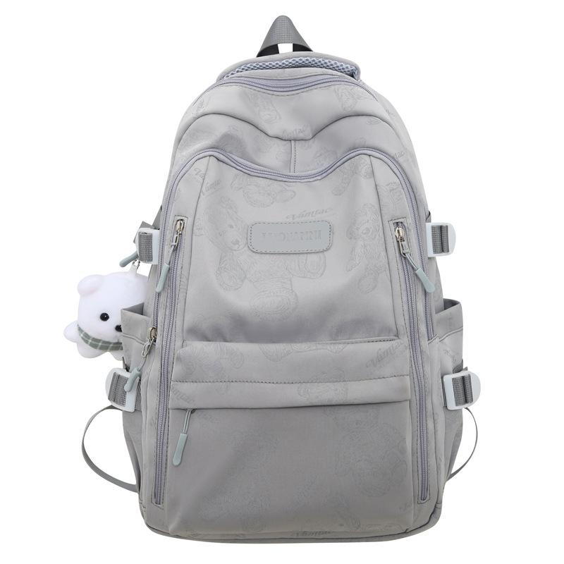 Schoolbag schoolbag boys and girls college students new junior high school students high school students bear print primary school girls backpack