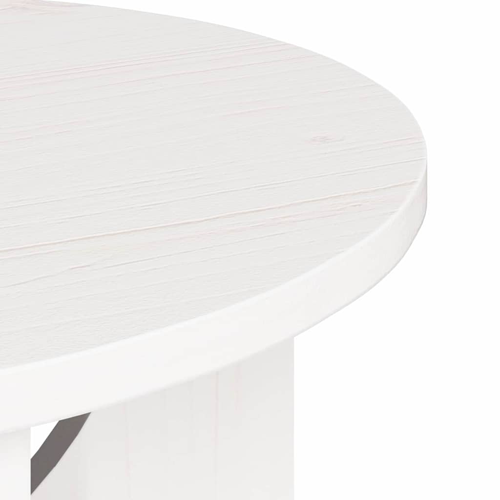 White Coffee Table 50 x 50 x 35 cm Solid Pine Wood