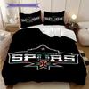 San Antonio Spurs Court Bedding(1 * duvet cover + 2 * pillowcase, without core)Christmas birthday gift Soft and comfortable