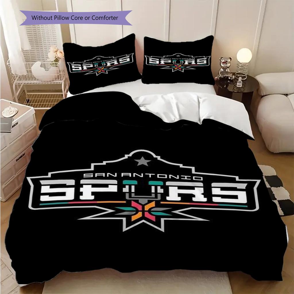 San Antonio Spurs Court Bedding(1 * duvet cover + 2 * pillowcase, without core)Christmas birthday gift Soft and comfortable