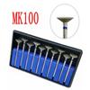10pcs Type MK Dental Part Electroplated Diamond Point Polisher Dental HP Diamond Burs HP Rotary Bur Set Dental Lab