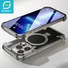 Ранний безрамочный чехол для iPhone 15 Pro 15Plus Совместимый с Magsafe Магнитная подставка Противоударный защитный чехол для телефона Военного уровня