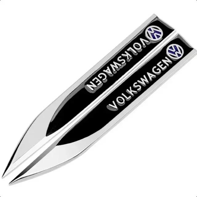 New 1PCS 3D Metal Car Body Side Fender Badge For Volkswagen VW Golf 7 6 5 GTD GLI Logo Sticker Emblem Decals Styling Access