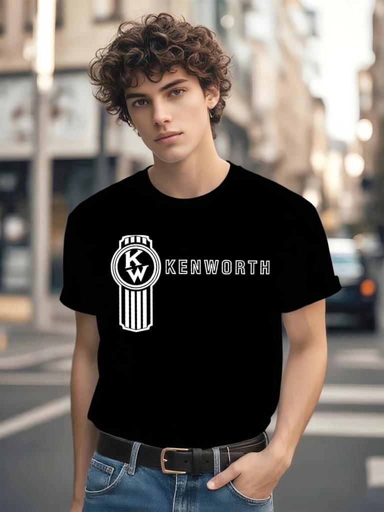 Футболка с графикой тяжелого грузовика - Футболка с логотипом Kenworth