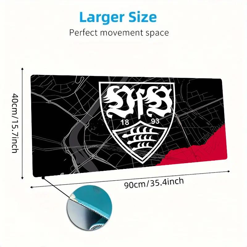 VfB Stuttgart Print Cushion Non-slip Laptop Tablet Big Mousepad XXL Mat Mini PC Playmat With Lock edge