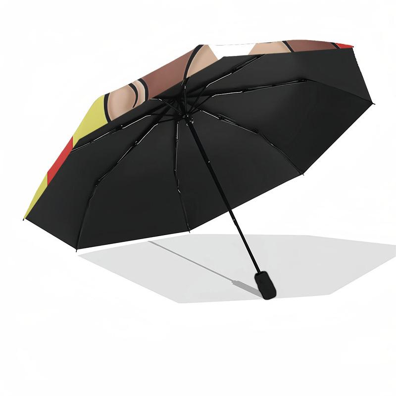 Curious George, monkey Automatic Opening and Closing, 8 rib Structure Portable Umbrella, Suitable for Men and Women in All Seasons Perfect