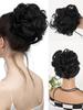 Synthetic Wig Black Messy Bun Elastic Drawstring Bb Clip Loose Wave Big Curly Bun 8 "short Synthetic Ponytail Extension Bun for Use by Women