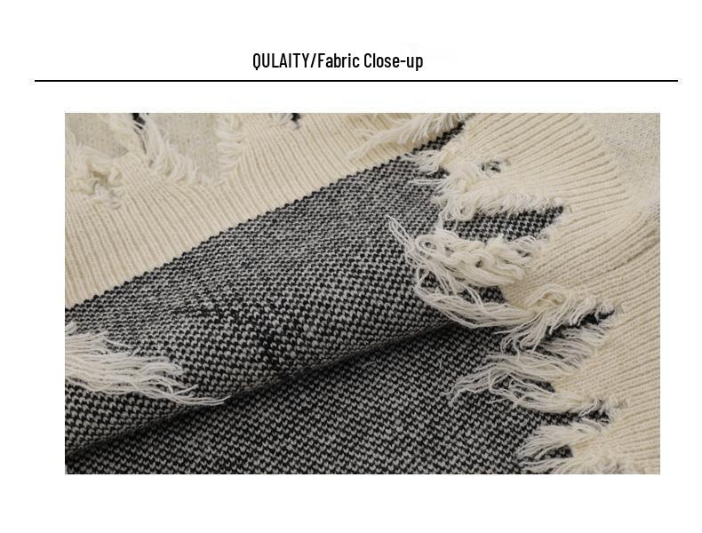 Унисекс свитер колледжа INS - Осенне-зимний хип-хоп стиль с дизайном паутины