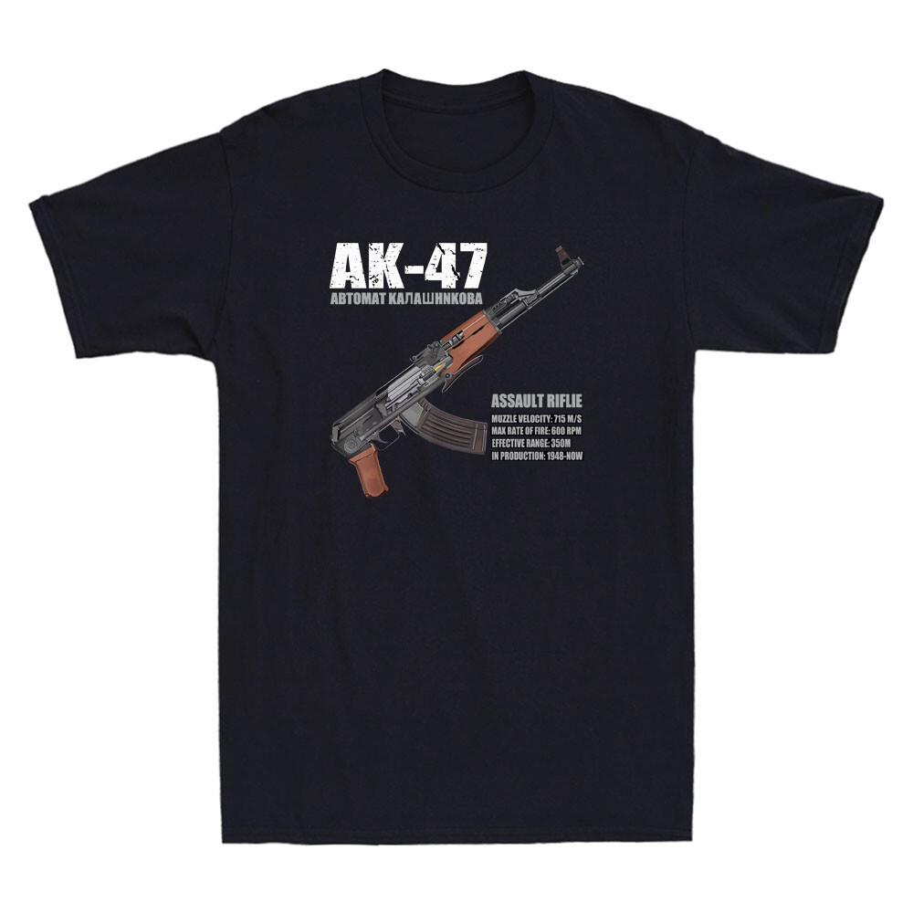 Ak47 Assault Rifle Russian Ak Kalashnikov Cutaway Diagram Vintage Unisexs Tshirt