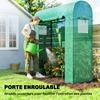 Garden Greenhouse, Balcony, PE Film, Steel Frame, 170 x 68 x 200 cm, Green