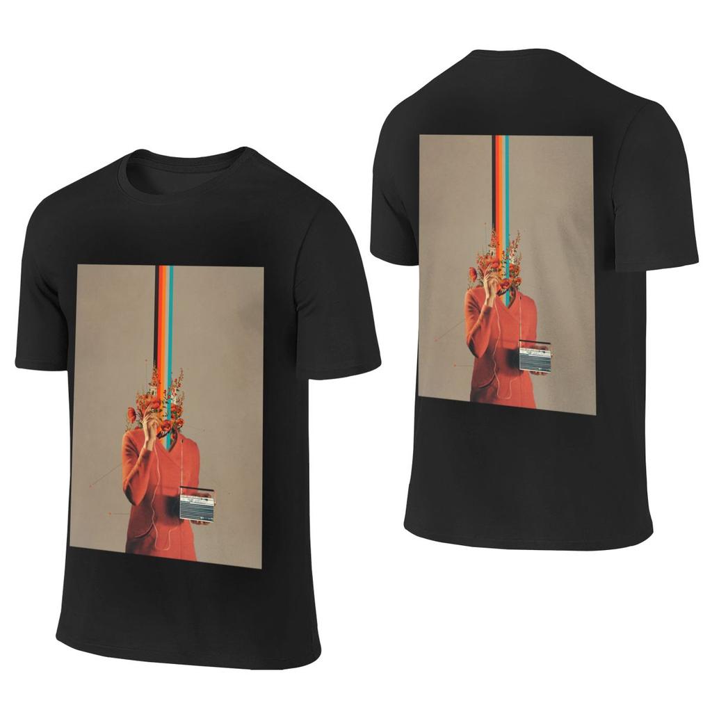 Musicolor Literary Reversible Tshirt Street Trendy Cool Easy To Clean Basic Tee