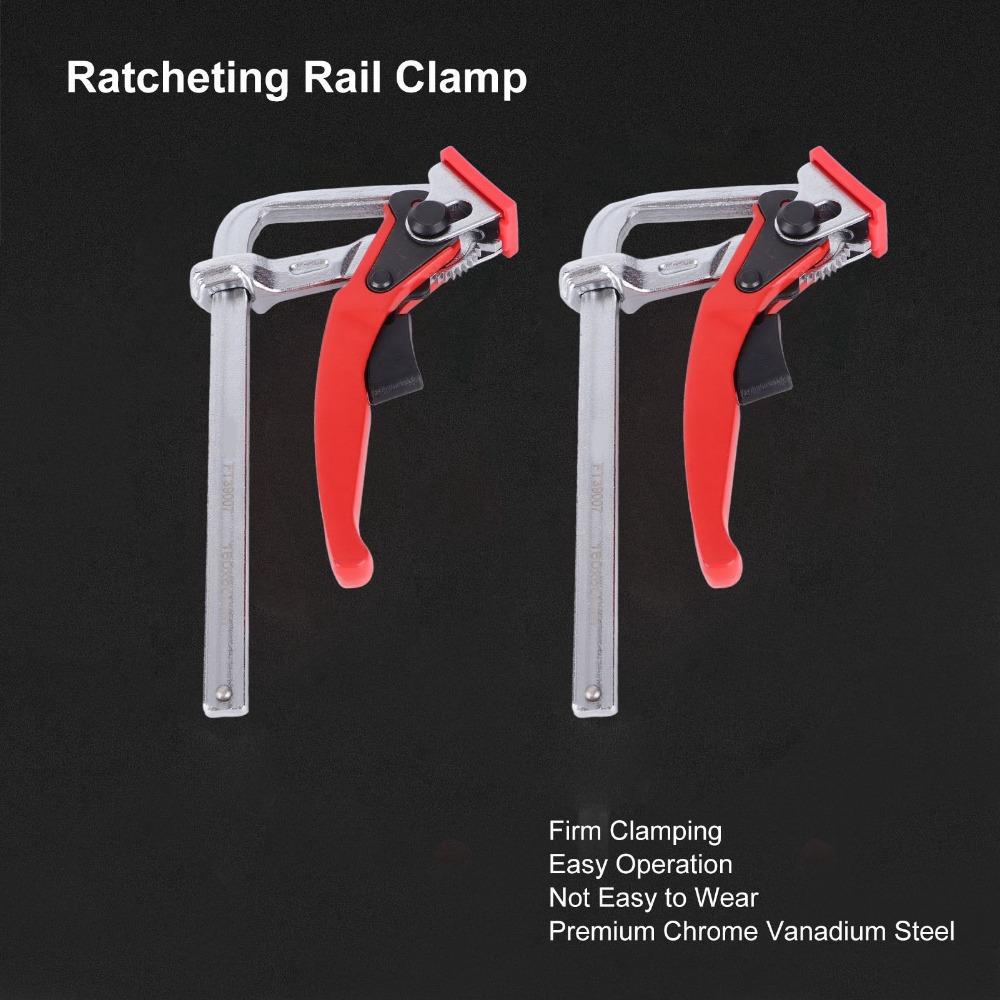 Heavy Duty Mechanism Ratcheting Table Clamp 540lb Clamping Force Ratchet Bar Clamp For Workbench