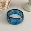 Smudged Wide Chunky Bangle Marbling Cuff Bracelet Vintage Irregular Resin Bracelet  Gifts