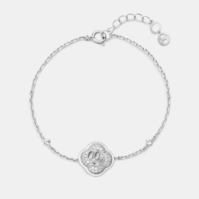 METROCITY JEWELRY Счастливая Роза Серебряный Белый Браслет A251SB2088WPH