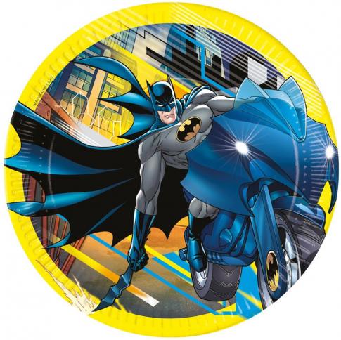 Talerzyki Papierowe Batman Urodziny 23Cm 8Szt.