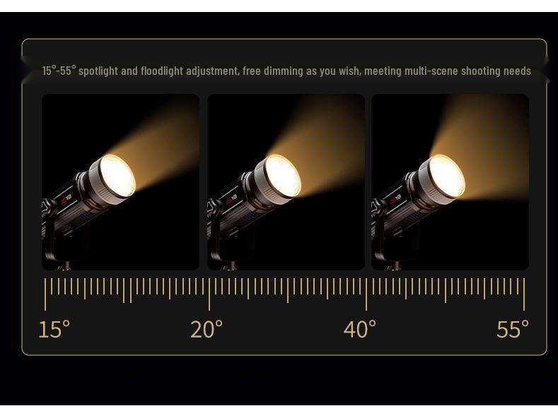 8-секционный светодиодный зум-светильник Fresnel 5x с художественным дизайном и креплением Bowens для креативной фотографии