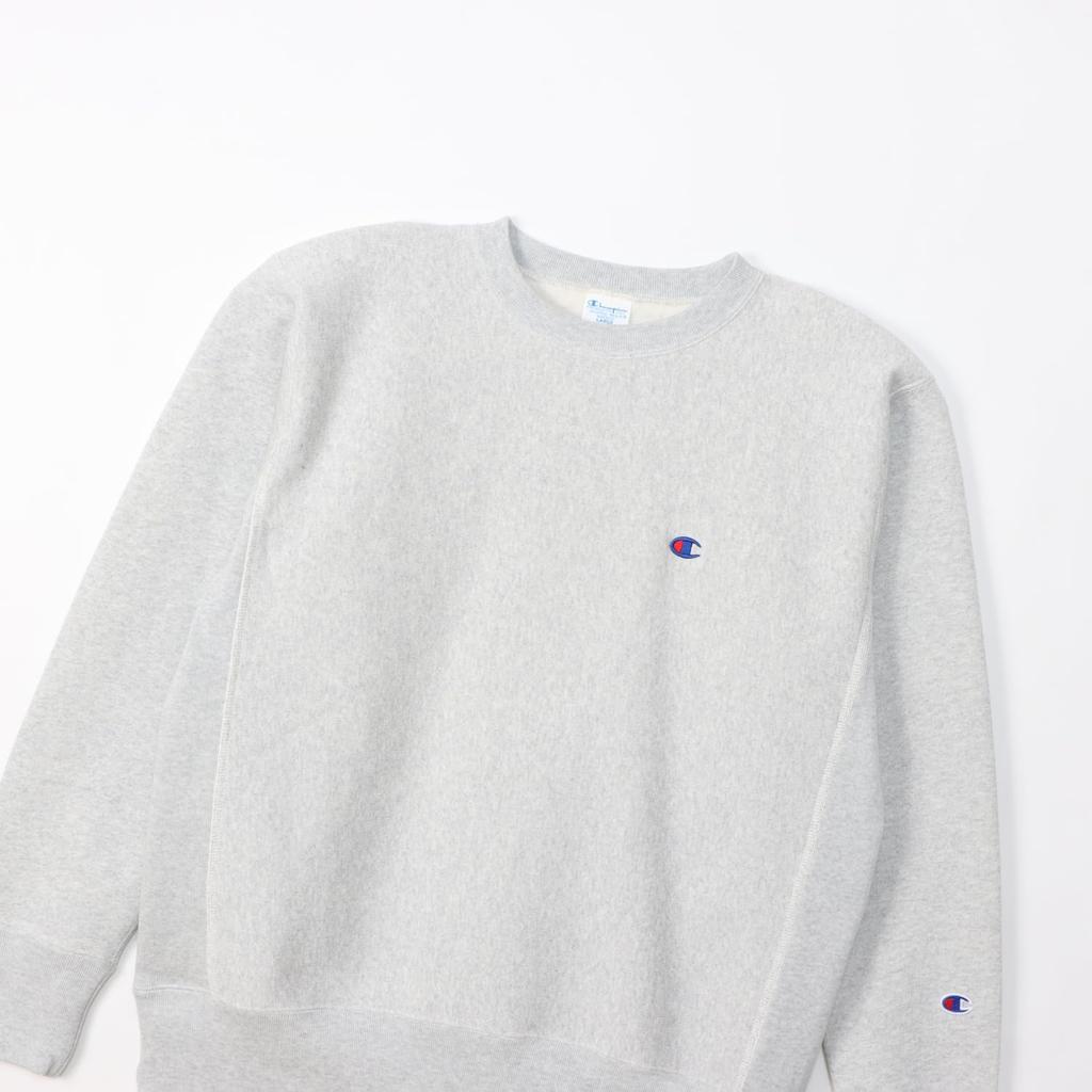 Толстовка с длинным рукавом, круглым вырезом, подкладкой из матовой ткани, логотипом One Point, круглым вырезом, толстовка с обратным серебристо-серым узором M [Champion] 11,5 унций плетения(р) Ткать(р) С3-Y033