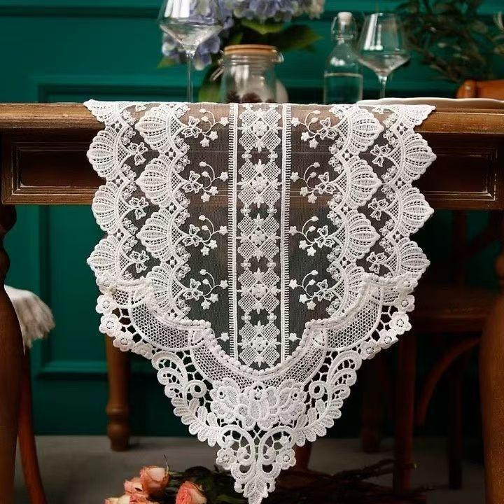 Кружевной флаг для стола Европейский чехол для тумбы под телевизор Ткань Американский флаг для стола Полотенце Длинная скатерть Декоративное полотенце Флаг для журнального столика