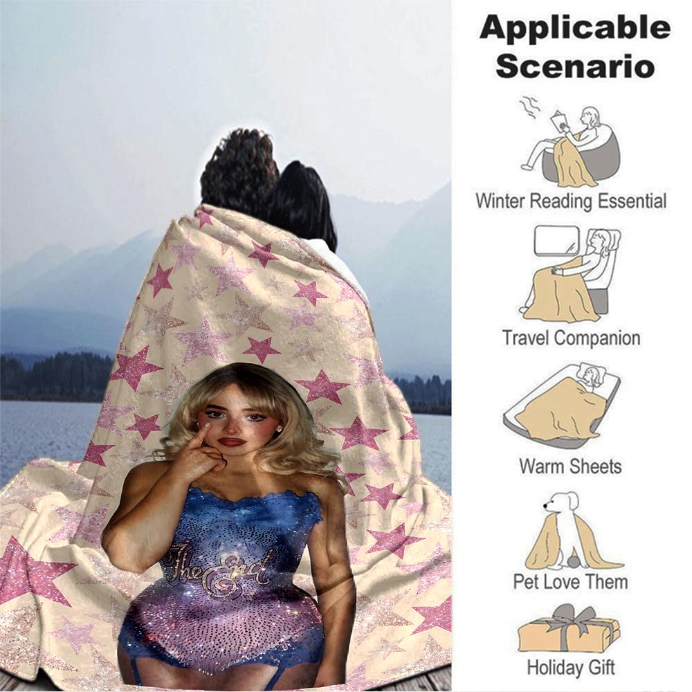 Starry Night Sparkle Blanket Soft Throw Blanket For Home Bedroom Bed Sofa Travel Office Solid Christmas Blanket