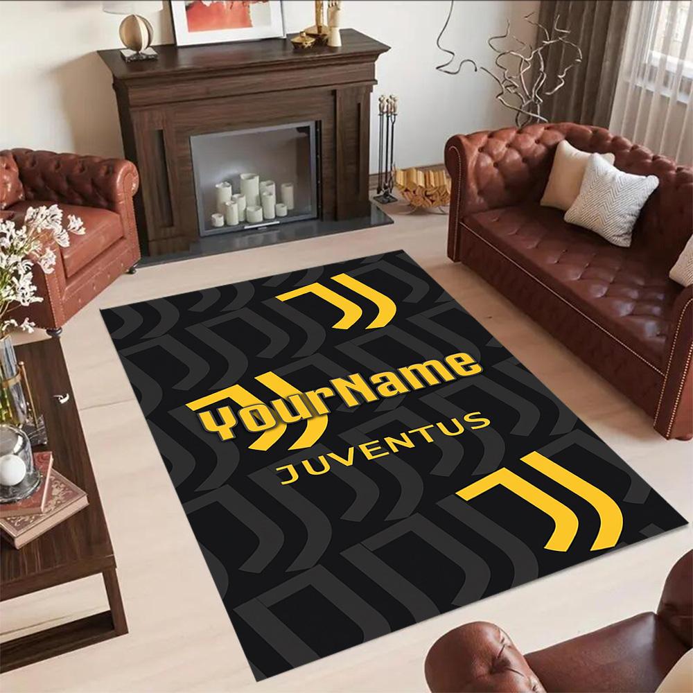 Juventus Customize Your Name Floor Rug Office Rug Suitable for Hallway Dining Room Foyer Entryway Anti-slip Rug Office home decor