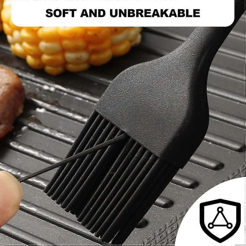 1PCS Kitchen Brush, Pastry Brush, Silicone Pastry Brush, Silicone Barbecue Brushes, for Cooking, Barbecue, Cakes, Baking, 21 cm, Black